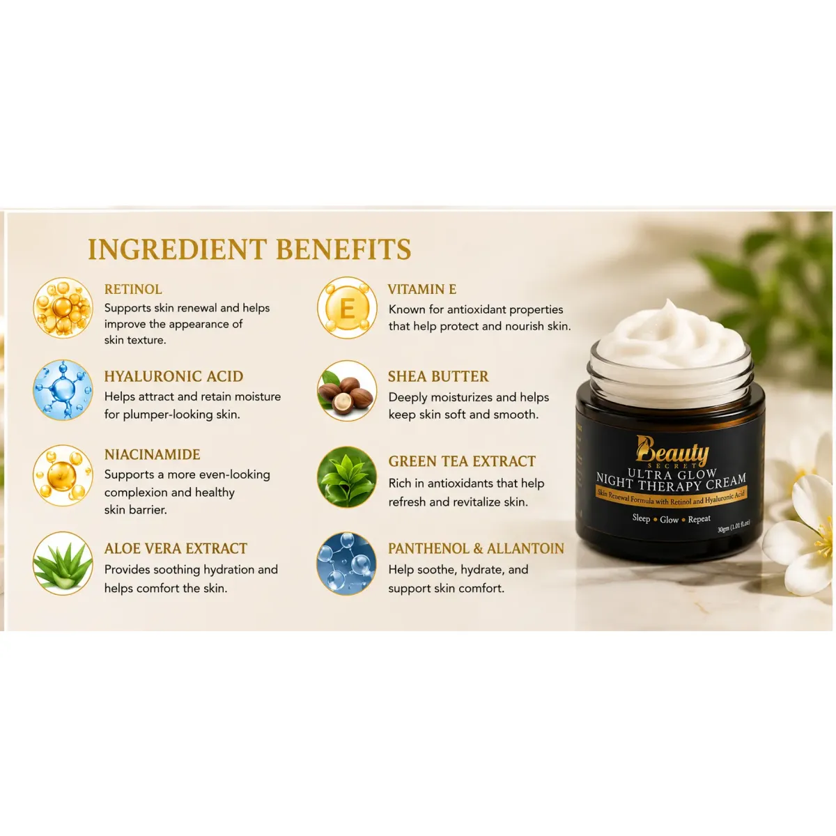 Ultra Glow Night Therapy Cream