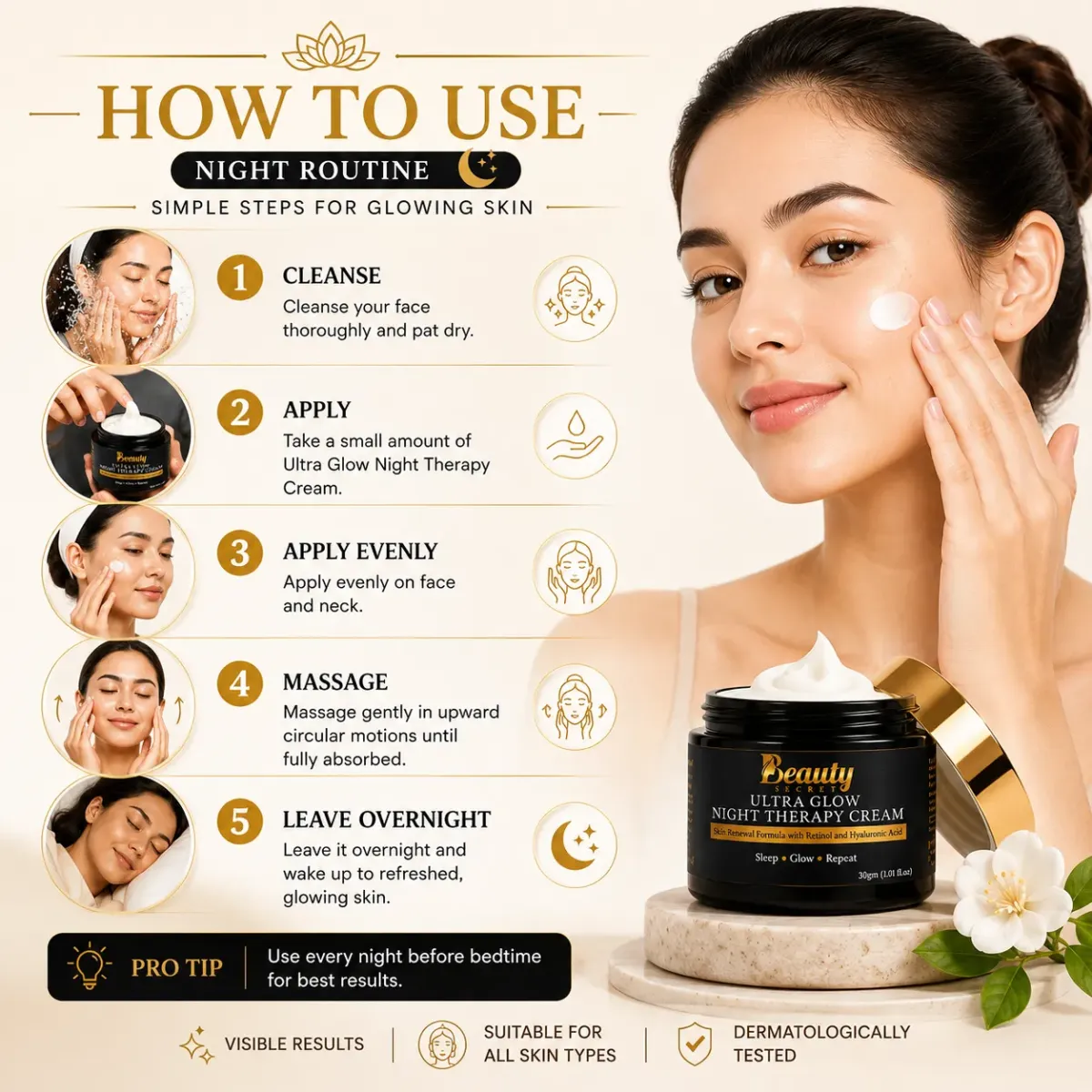 Ultra Glow Night Therapy Cream