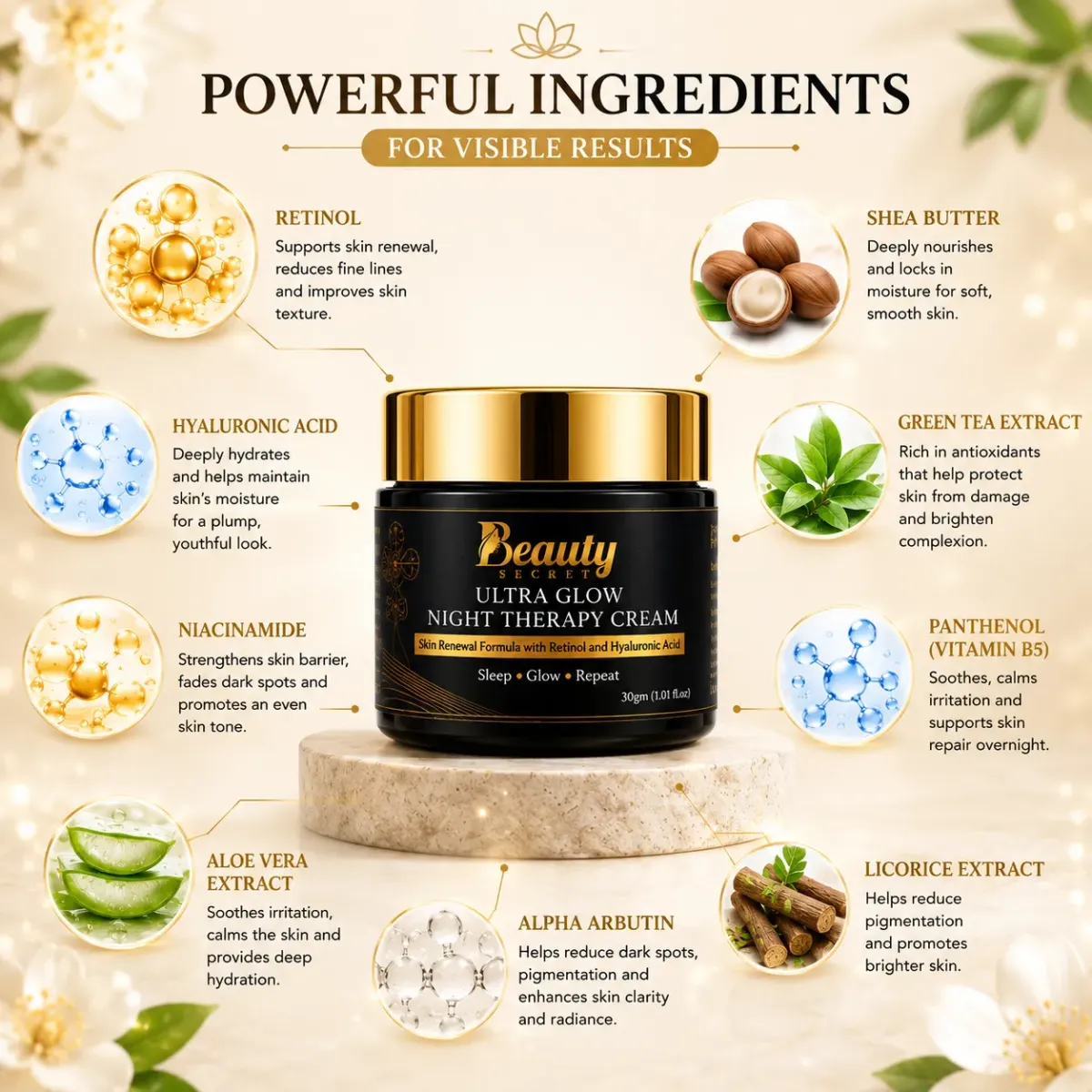 Ultra Glow Night Therapy Cream