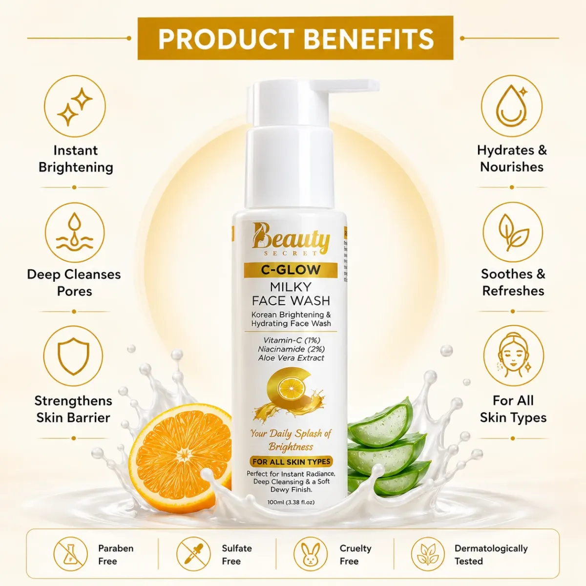 C-Glow Milky Face Wash