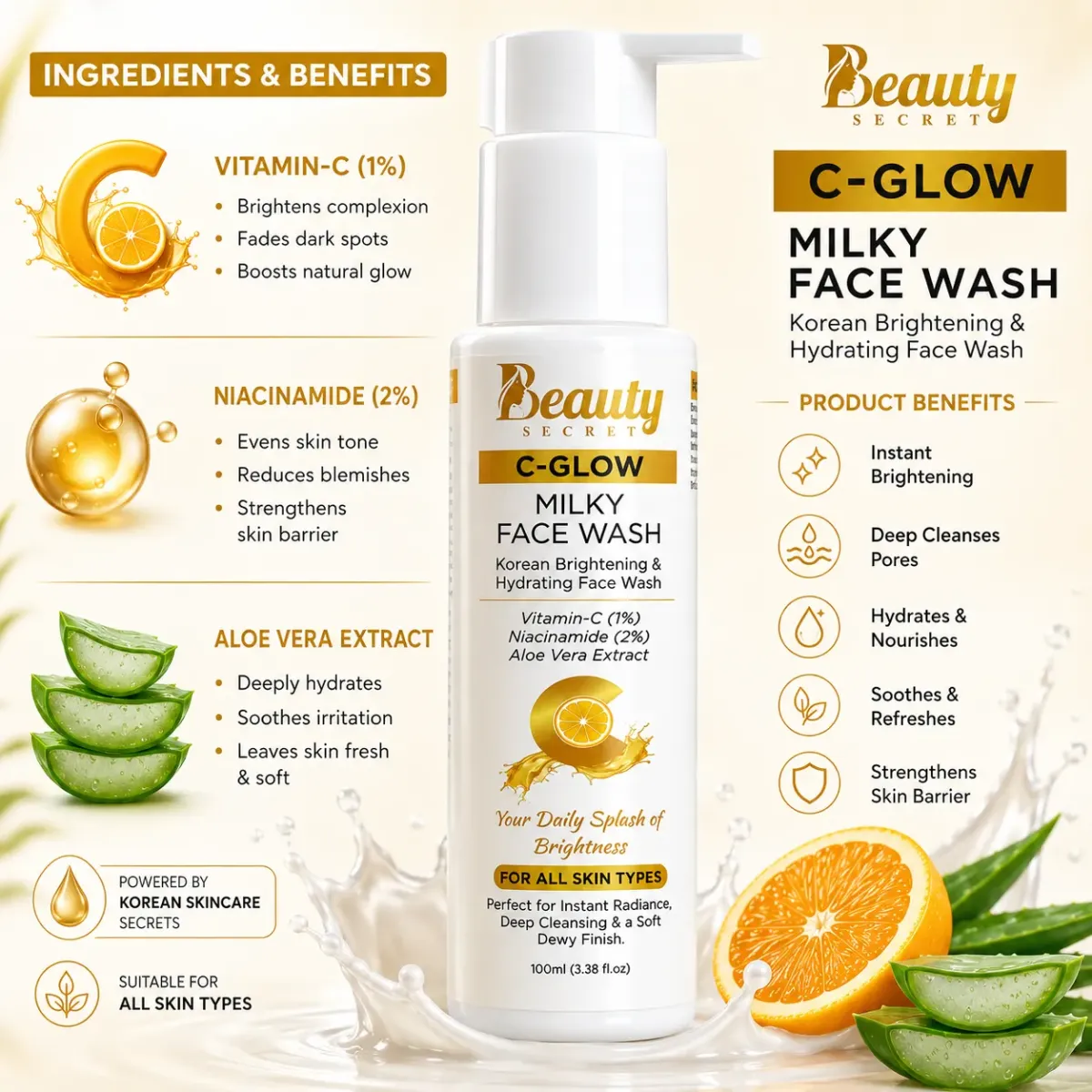 C-Glow Milky Face Wash